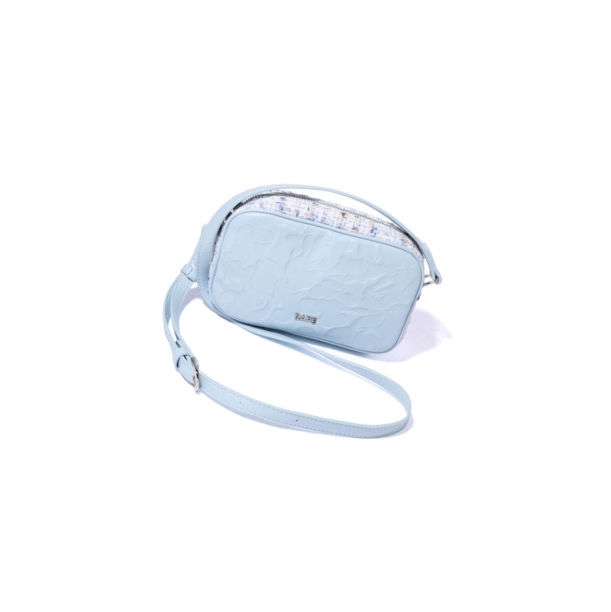 Women\'s A BATHING APE Solid Camo Shoulder Bags Light Blue | ZAVR24718