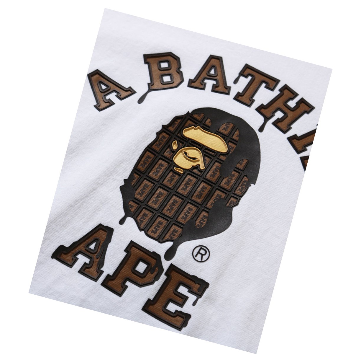 Women's A BATHING APE Valentine Chocolate Ape Head Tee Short Sleeve T Shirts White | IDMC41375