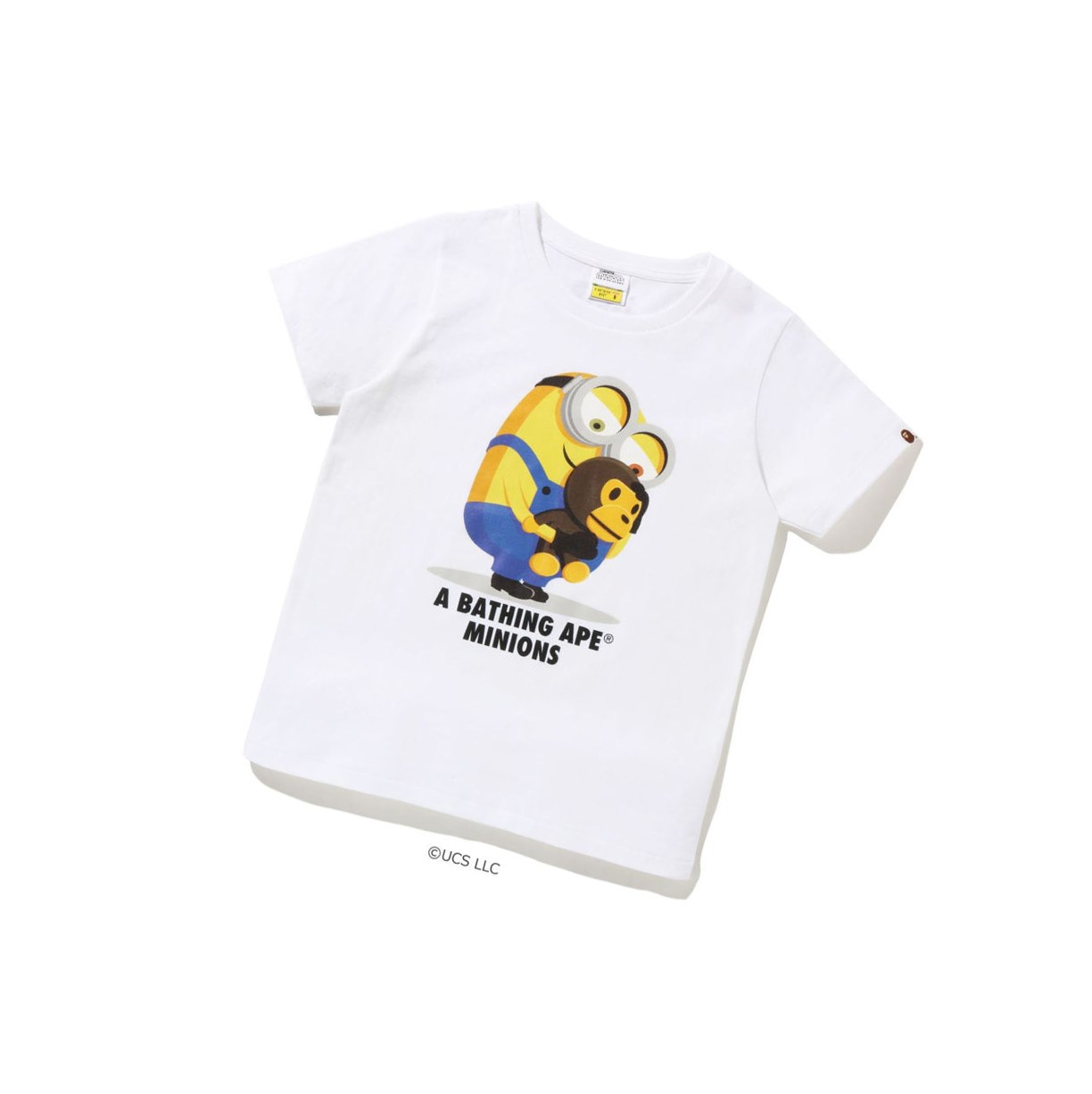 Women\'s A BATHING APE X Minions Tee08 Short Sleeve T Shirts White | MXQC41269