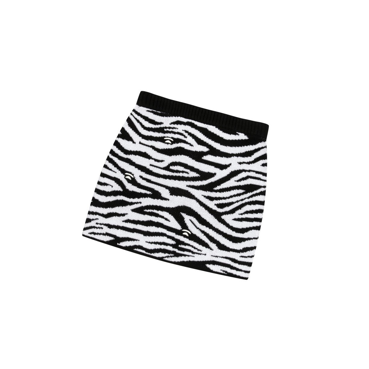 Women's A BATHING APE Zebra Pattern Knit Mini Skirts Black | CMFG62170