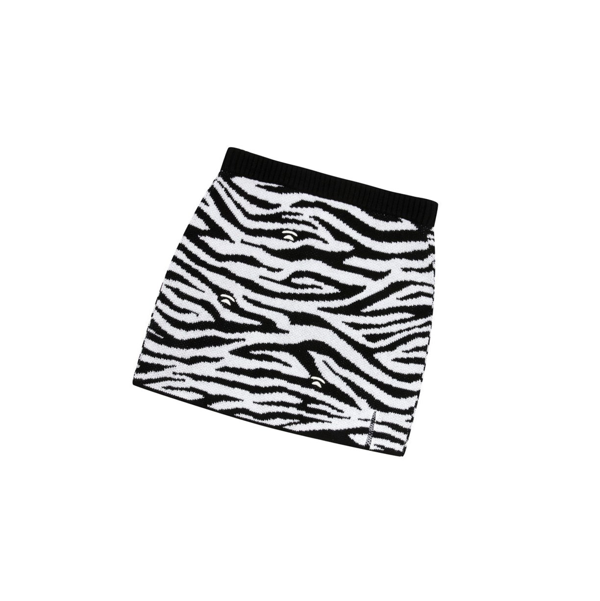 Women\'s A BATHING APE Zebra Pattern Knit Mini Skirts Black | CMFG62170